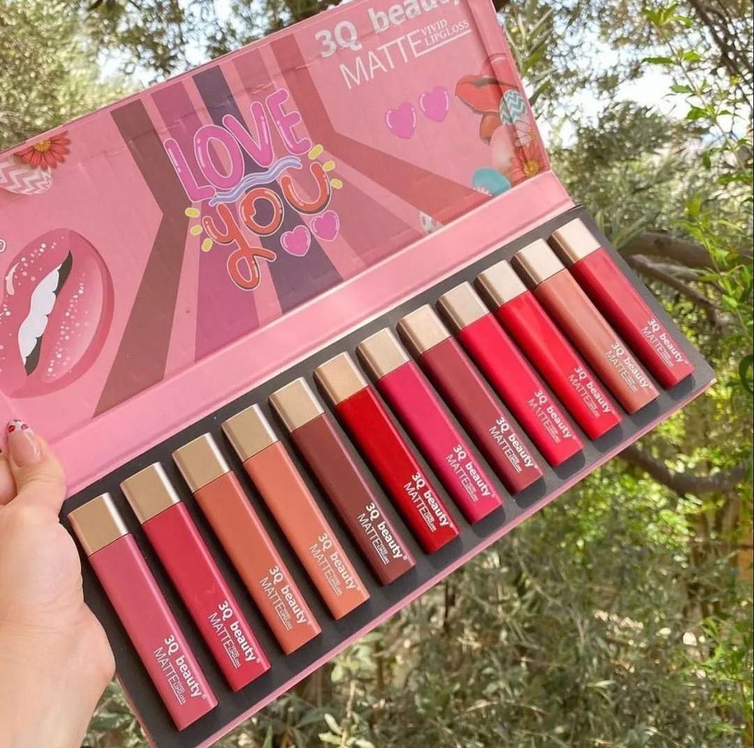Beauty Matte Lip Gloss – Long-Lasting Set of 12